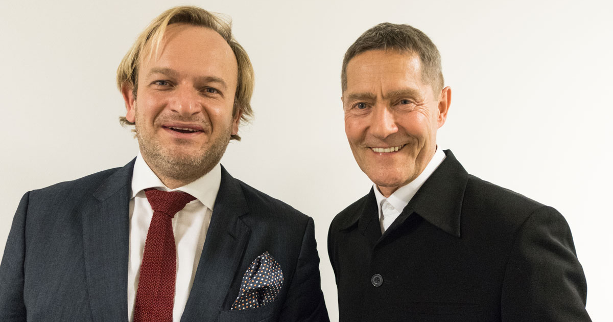 Maestro Michael Maciaszczyk mit Schauspieler Udo Schenk bei Vivazin