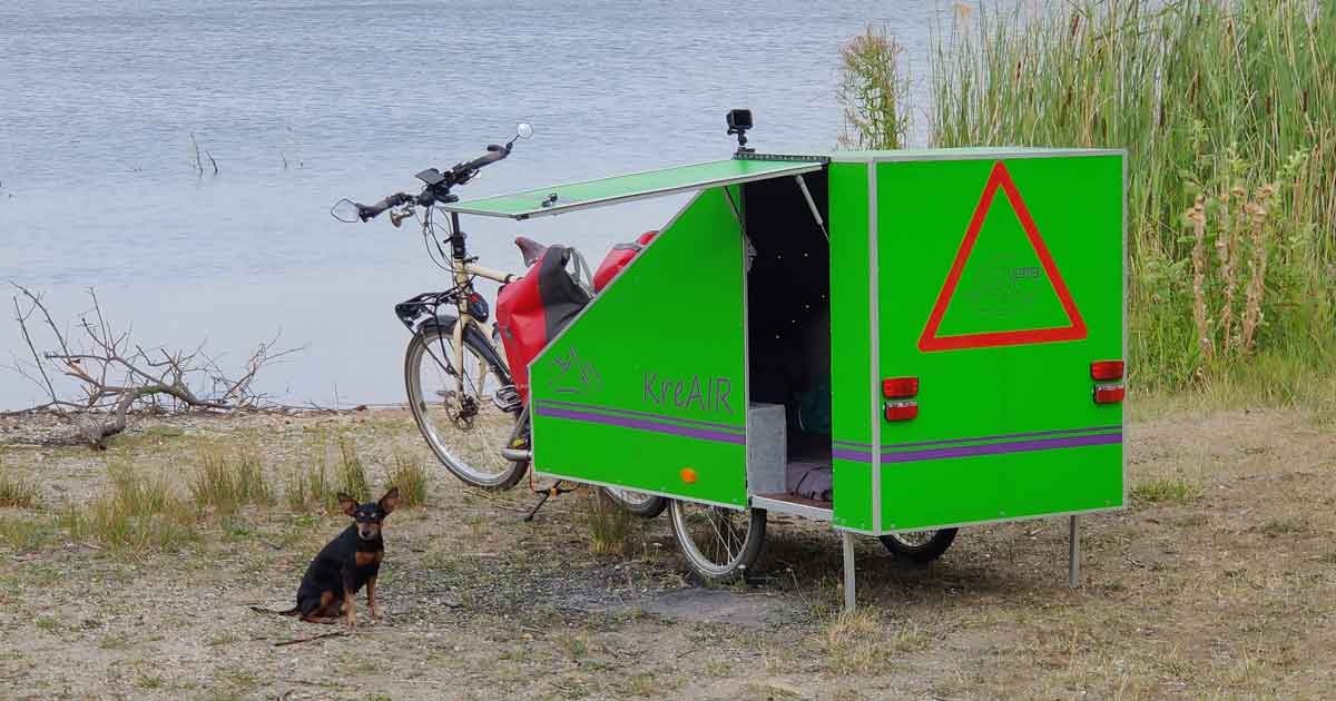 Fahrradwohnwagen mit Heizung und Lüftung