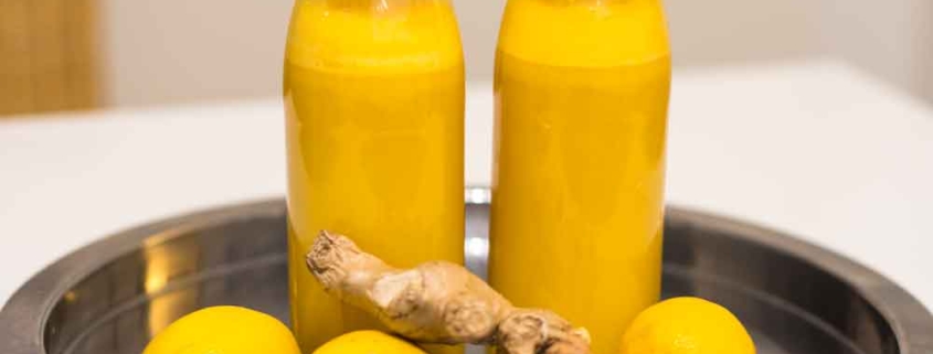 Ingwer Shot selber machen gegen Erkältung