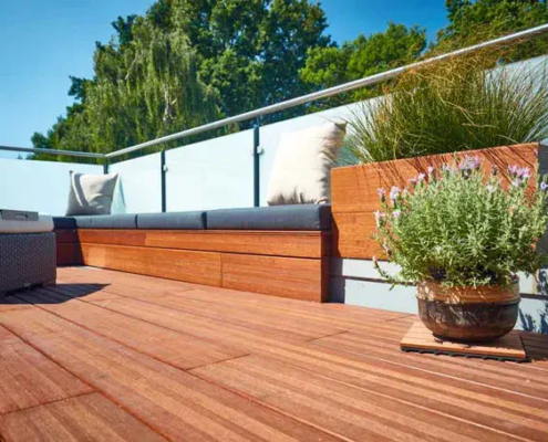 Bambus Terrassendielen verlegen