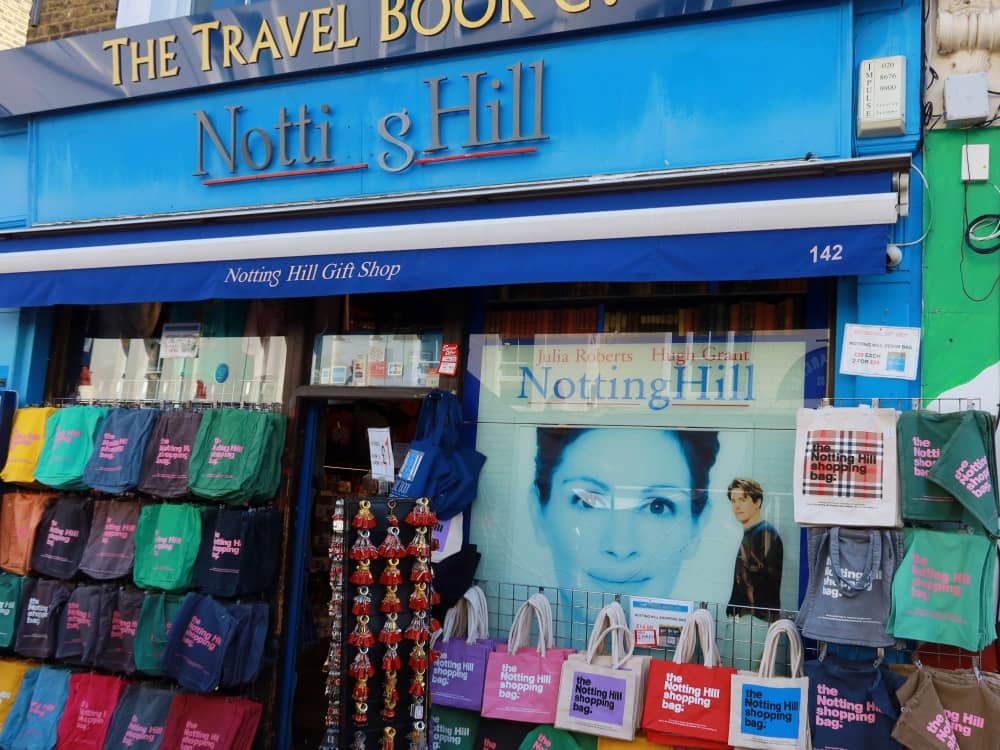 Souvenirladen Notti & Hill an der Portobello Road – Original Drehort von Notting Hill